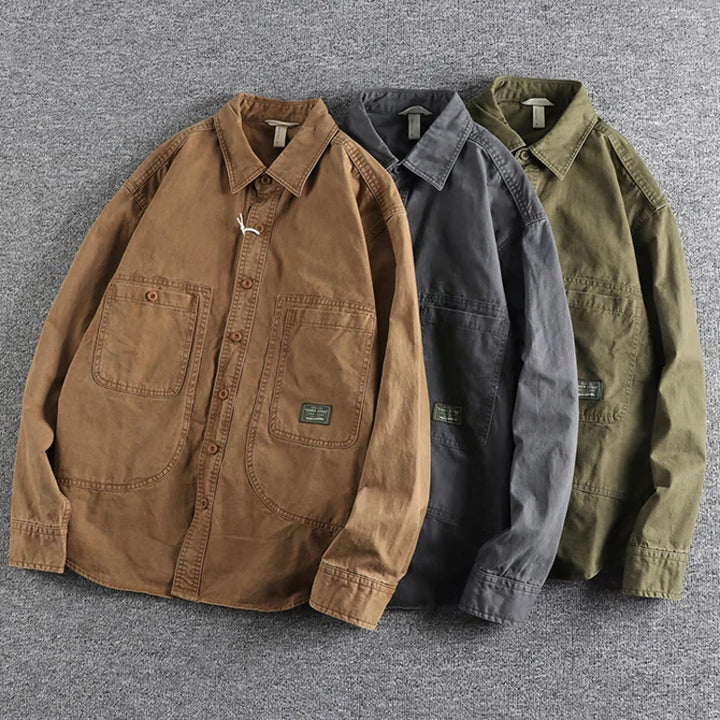 Miles - Distressed Retro Work Shirt