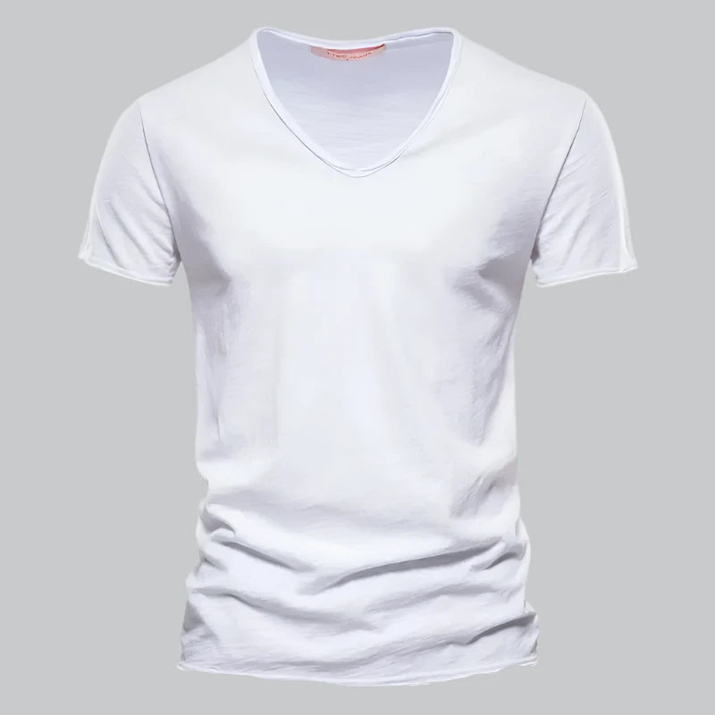 Patrick - Slim Fit Cotton V-Neck T-Shirt