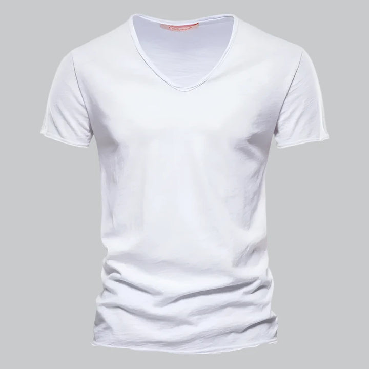 Patrick - Slim Fit Cotton V-Neck T-Shirt