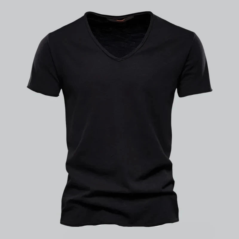 Patrick - Slim Fit Cotton V-Neck T-Shirt