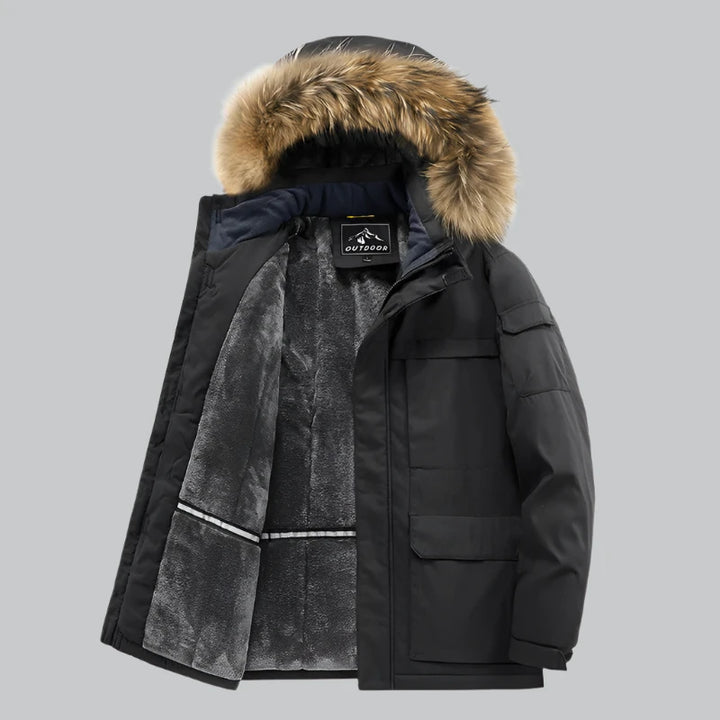 Noah - Men's Outdoor Winter Jacket with Fur Collar