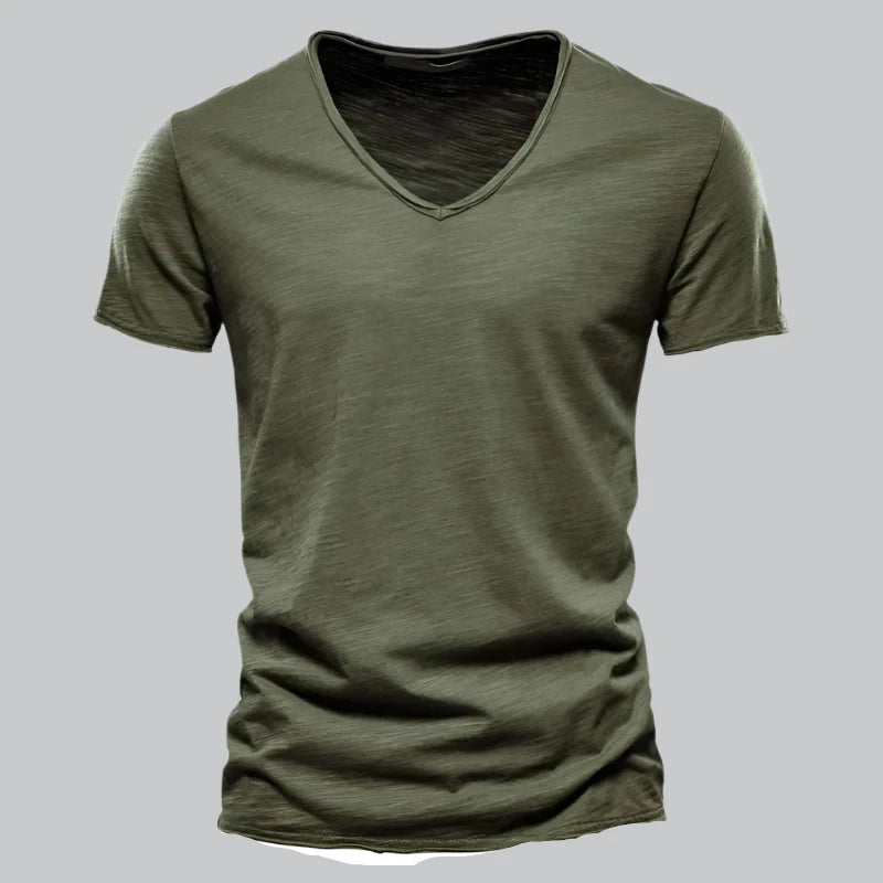 Patrick - Slim Fit Cotton V-Neck T-Shirt