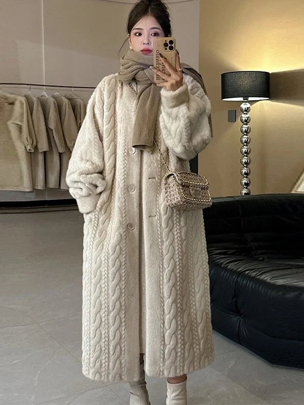 Liana - Thick Knit Loose Coat Cardigan