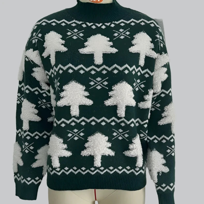 Ivy - 3D Christmas Tree Knit Sweater