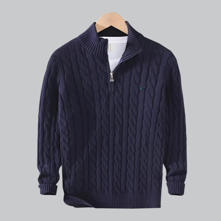 Reid - Cotton Half-Zip Sweater