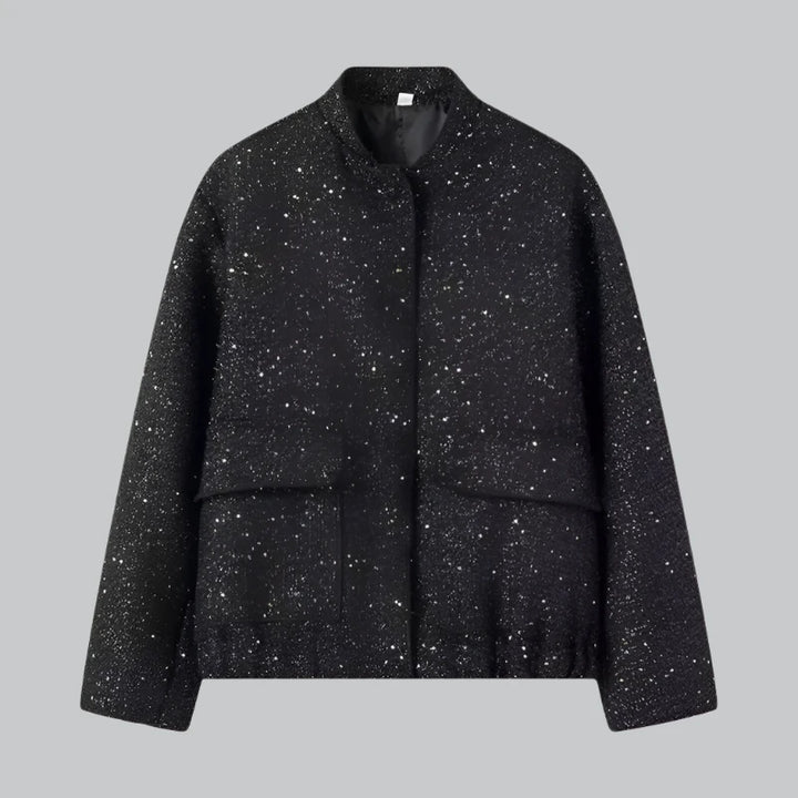 Aveline - Gold Sequins Bomber Jacket