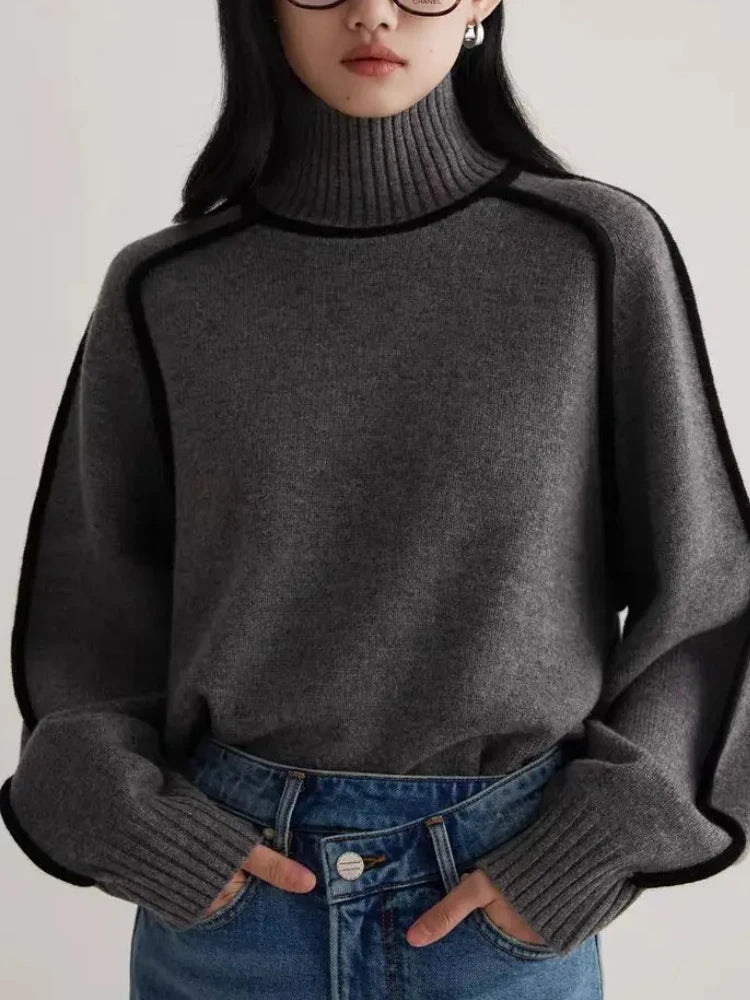 Sophie - Elegant Knitted Hoodie Sweater