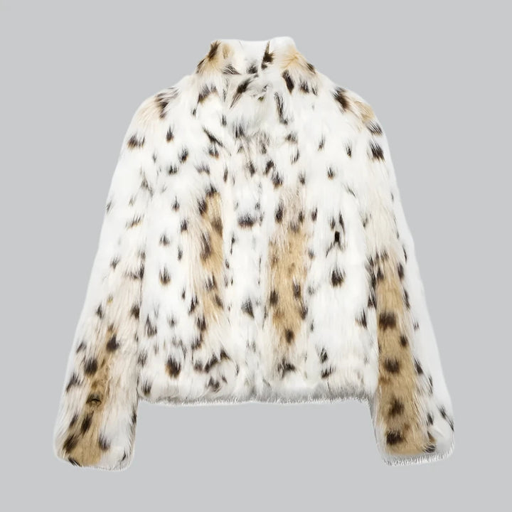 Luna - Faux Fur Leopard Print Coat