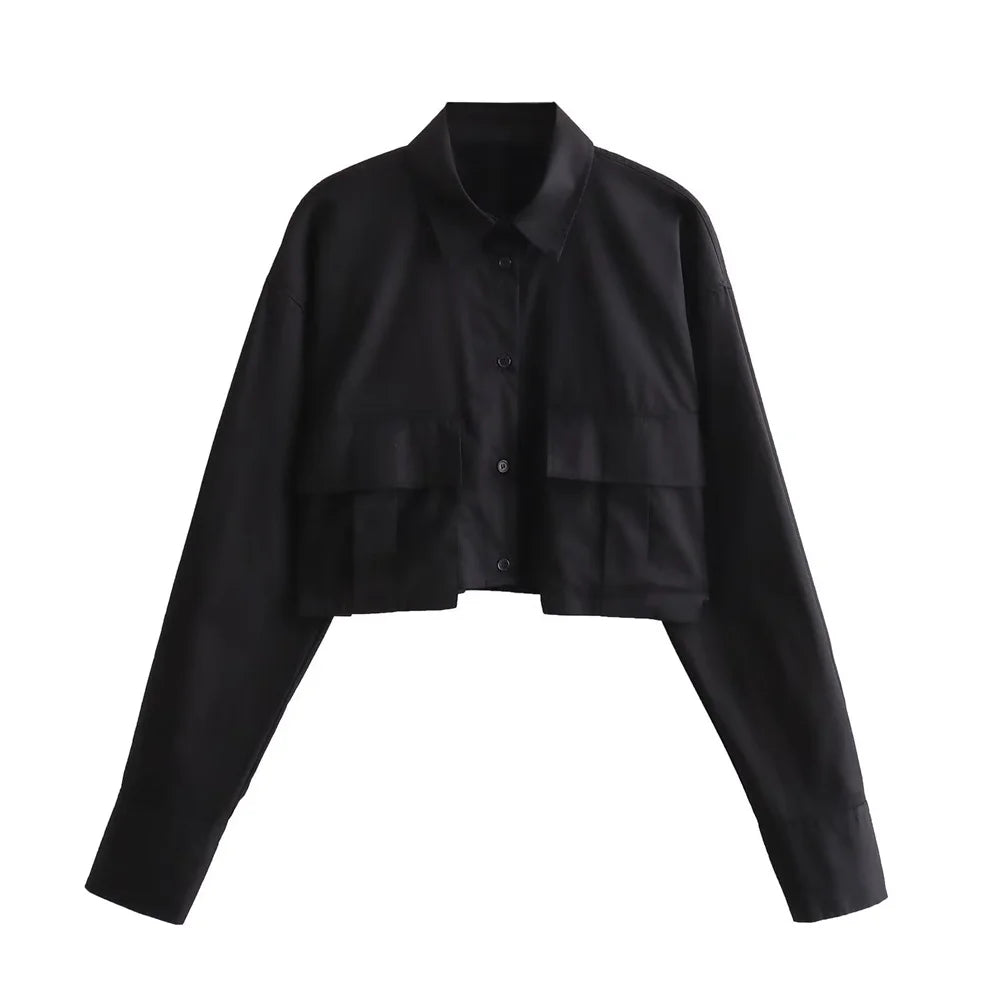 Elise - Polo Neck Windbreaker Shirt