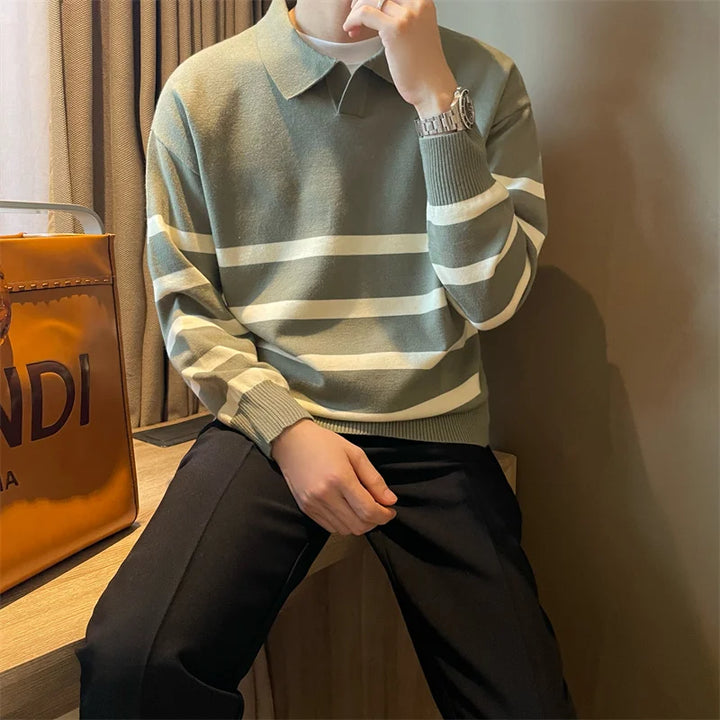 Elliot - Vintage Striped Knit Sweater