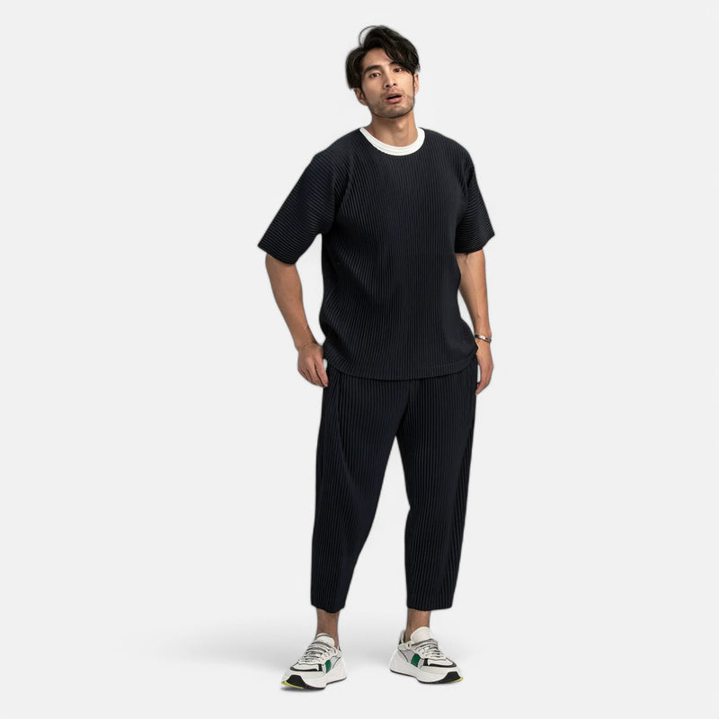 Monacogents | Tapered Miyake Pleated Pants