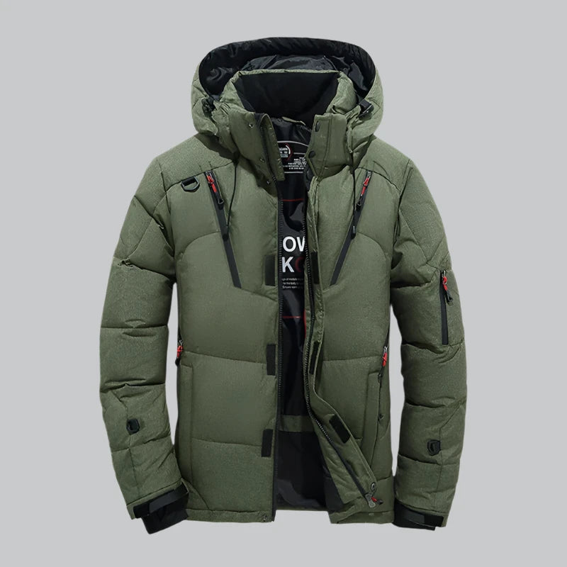 Eli - Men's White Duck Down Winter Jacket