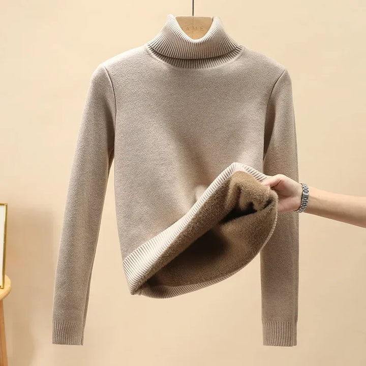 Sophia - Lined Turtleneck Sweater