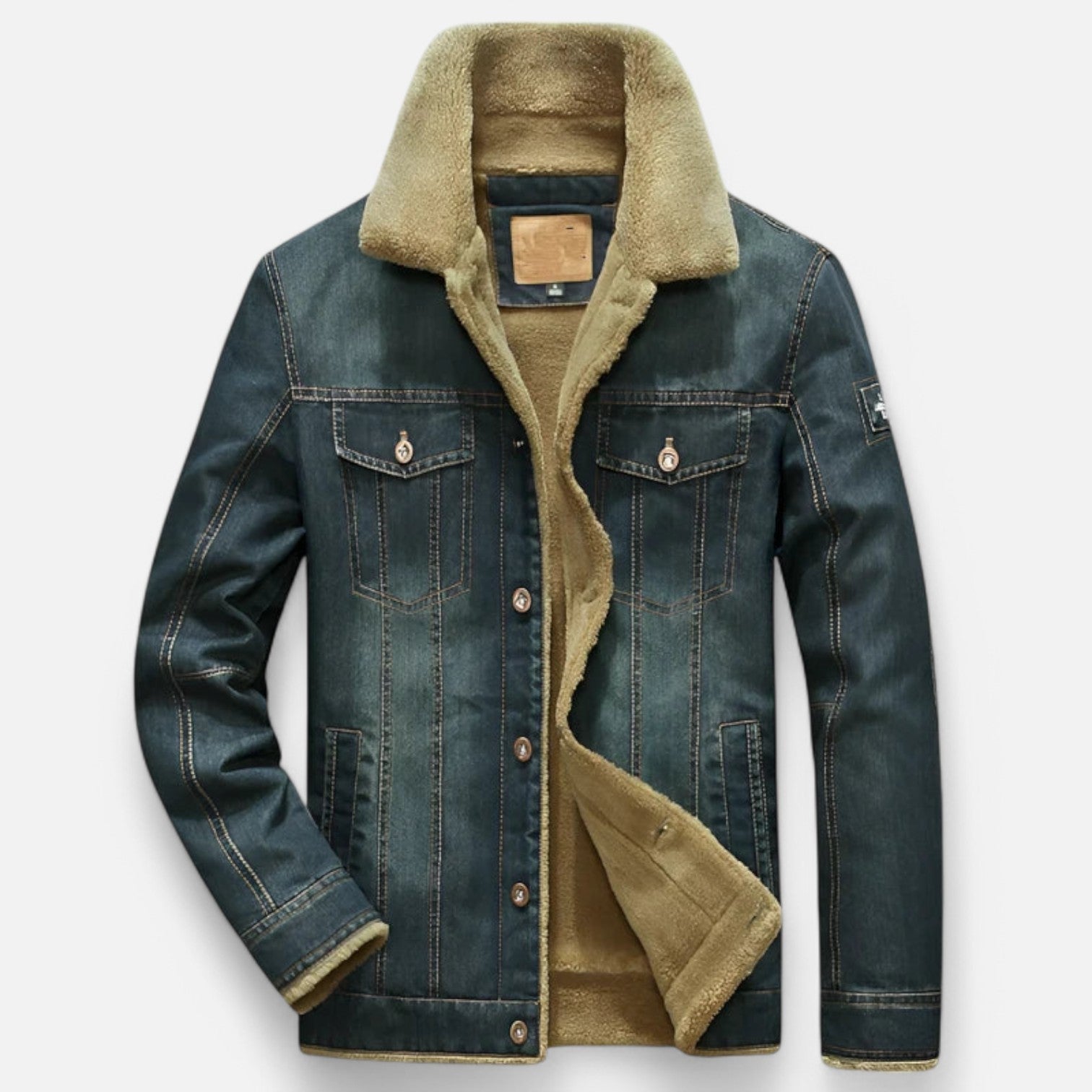 Monacogents | Men's Fleece-Lined Denim Jacket