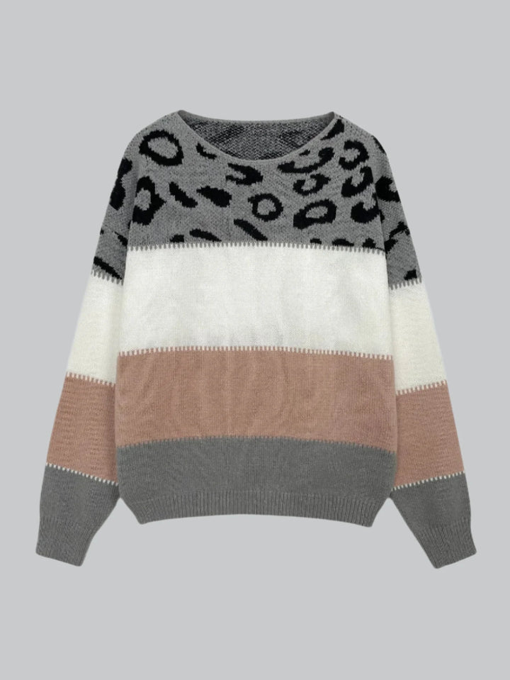 Serena - Leopard Print Knit Sweater