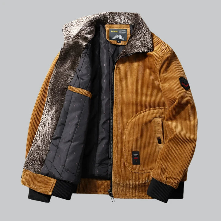 Oliver - Thermal Corduroy Winter Jacket for Men