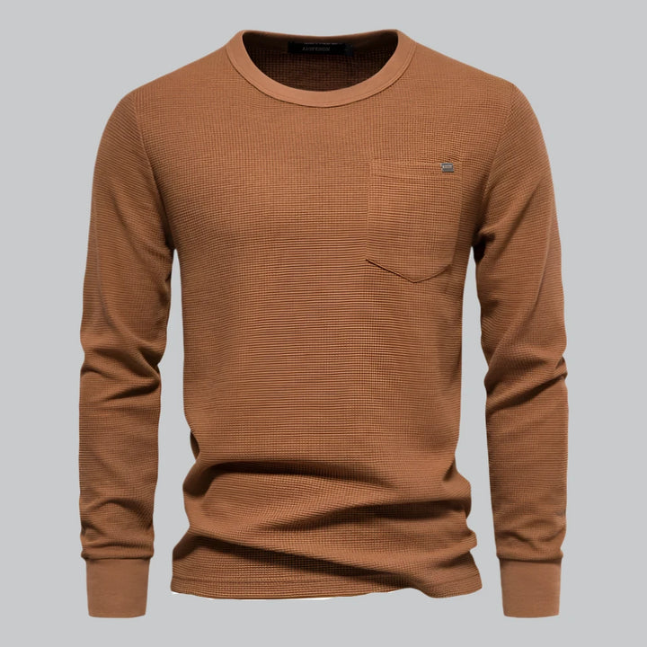 Mason - Waffle Cotton Long Sleeve T-Shirt