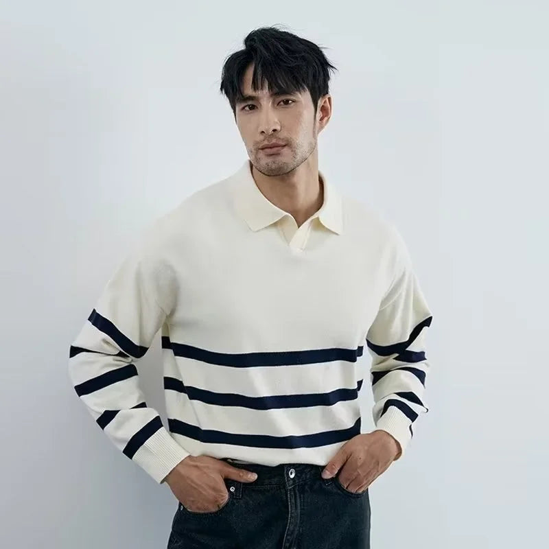 Elliot - Vintage Striped Knit Sweater