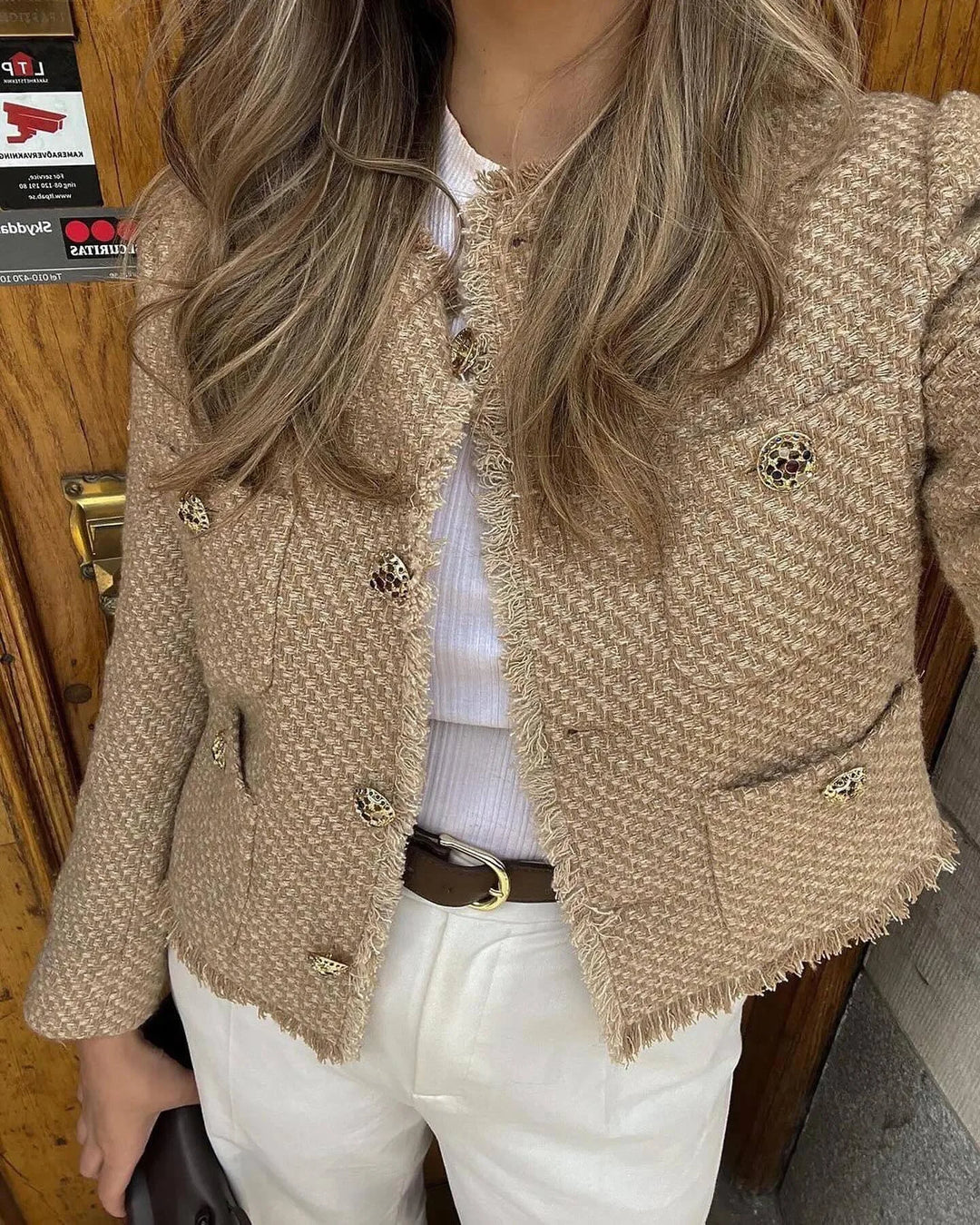 Elise - Chic Tweed Wool Jacket