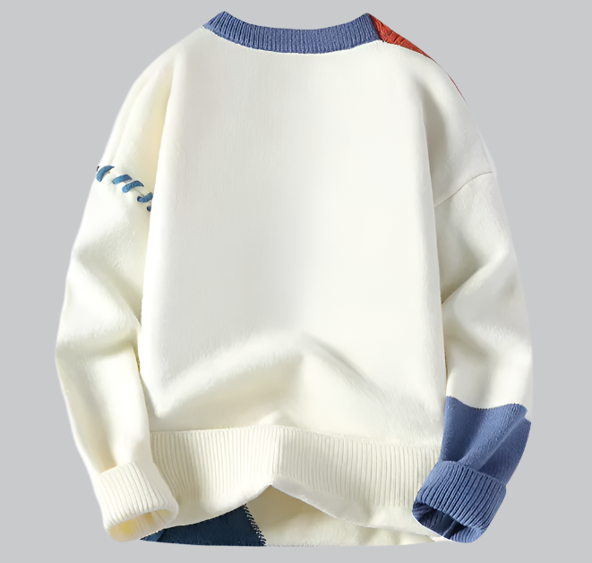 Fusion - Patchwork Knit Pullover