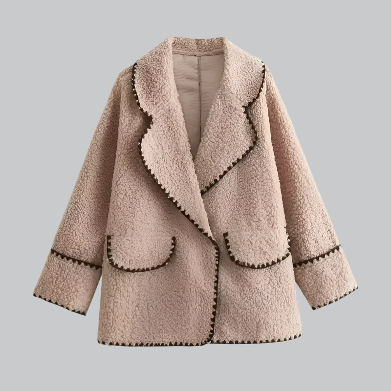 Lana - Elegant Contrast Lambswool Jacket