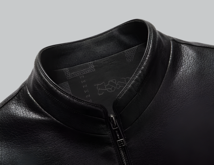 Elias - Premium Sheep Leather Jacket with Mock Collar