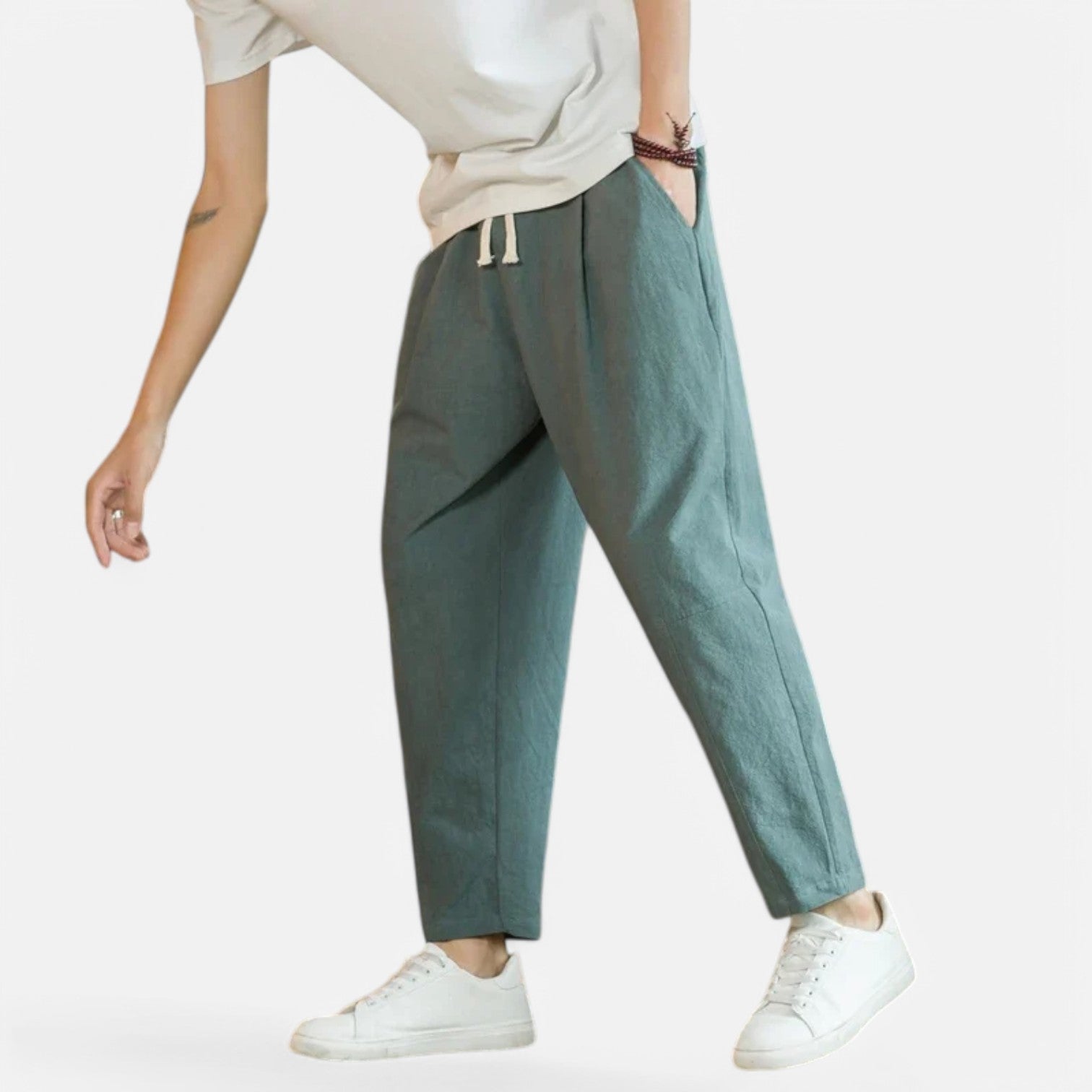 Men's Cotton Summer Trousers – Breathable Fit, Effortless Style