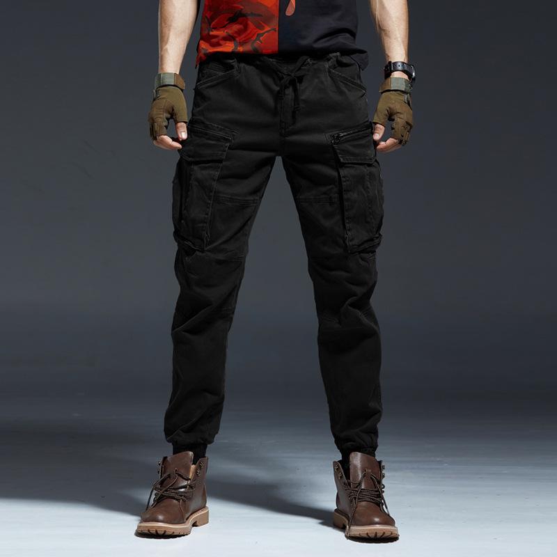 Mason - Elastic Waist Cotton Cargo Pants