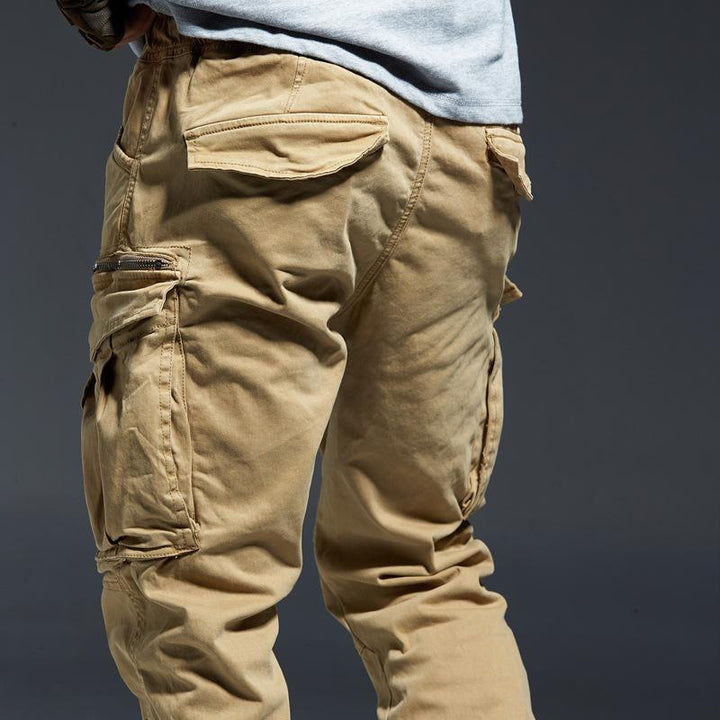 Mason - Elastic Waist Cotton Cargo Pants