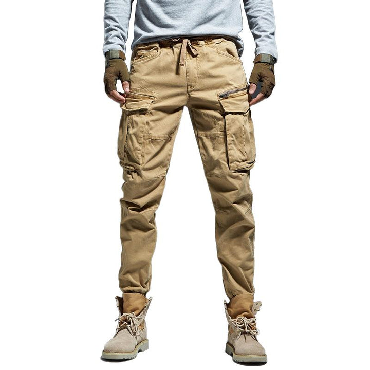 Mason - Elastic Waist Cotton Cargo Pants