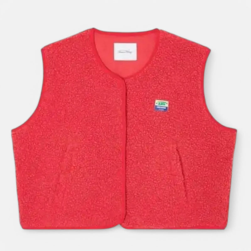 Monacogents | Women's Elegant Single-Breasted Wool Vest Sleeveless Top