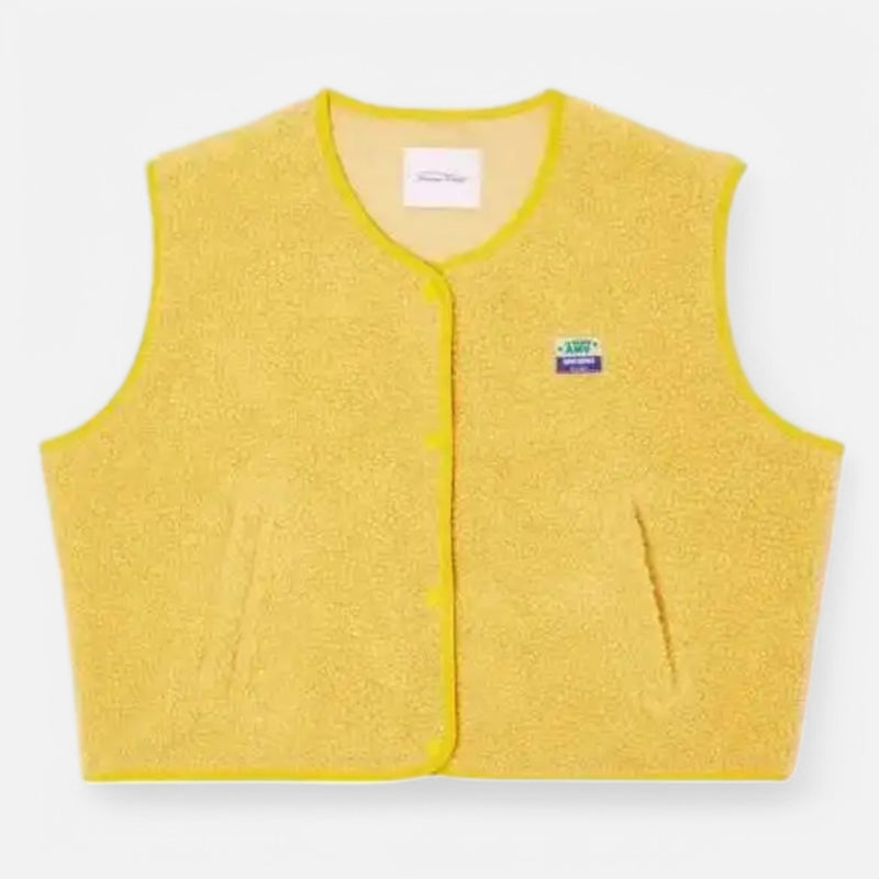 Monacogents | Women's Elegant Single-Breasted Wool Vest Sleeveless Top